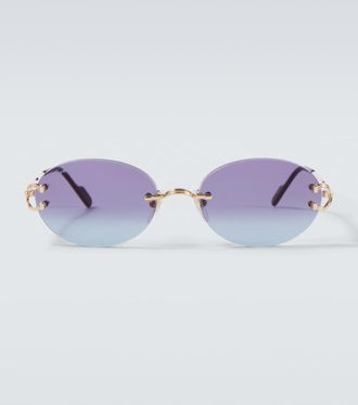 Cartier Gafas de sol ovaladas Signature C