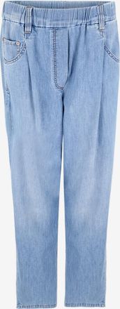 Brunello Cucinelli Leichte Karottenjeans mit hoher elastischer Taille Monili