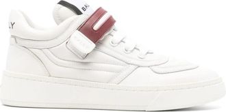 Bally Witte Sneakers met Kalfsleren Patch - Dames - Sneakers - Wit - 38 1/2 EU - Leer - Schoenen