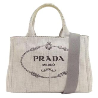 Prada Pre-owned Tote Bags, female, Gray, Size: ONE SIZE Pre-owned Vintage Tote Bag