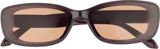 Quay Vibe Check 62mm Small Square Sunglasses in Chocolate/Brown at Nordstrom