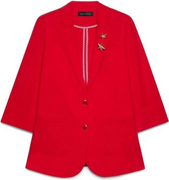 Fiorella Rubino Dames, Jassen, Rood, Maat: 3XL Katoen