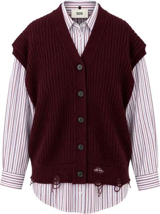 SOLOTRE V-neck Truien - Dames - V-hals truien - Rood - S - Truien & Vesten