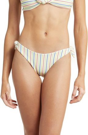 Vitamin A Lou Gignham Side Tie Bikini Bottoms in Retro Stripe at Nordstrom, Size X-Small