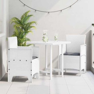 vidaXL Sedia da Giardino 2 pcs Bianco 53 x 49 x 85 cm pp - Vidaxl