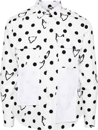 Comme Des Garçons polka-dots shirt - unisex - Cotton - L - White