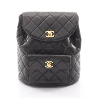 Chanel Black Leather Backpack (Pre-Owned)