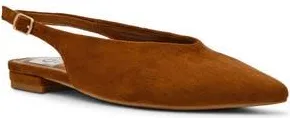 Dolce Vita Empress Pointed Toe Slingback Flat in Chestnut at Nordstrom Rack, Size 9.5