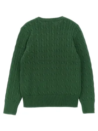 Polo Ralph Lauren Braided Cable Knit Sweater - Green
