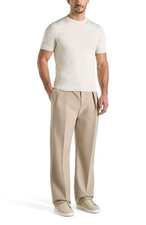 Mani&egrave;re De Voir Ellis Luxe Knitted T-Shirt in Cream at Nordstrom, Size Medium