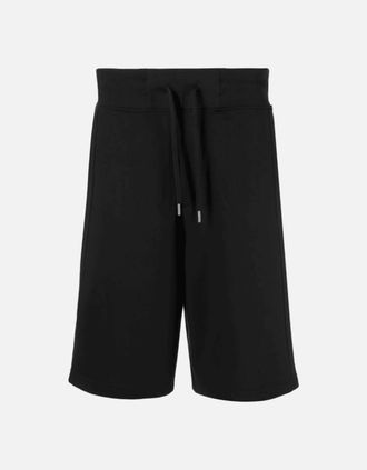 Versace Mens Cotton Metal Logo Oversized Fit Black Shorts - Size: 37/36/32