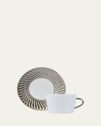 Bernardaud Twist Platinum Tea Saucer Only