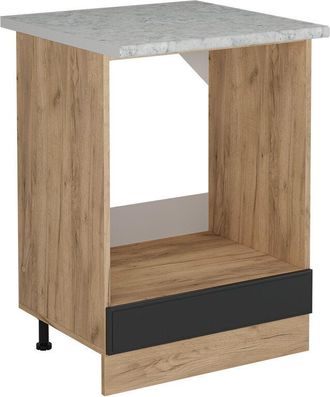 Vicco Armario Para Horno Empotrado R-line, Antracita Casa De Campo, 60 Cm Et M&aacute;rmol, Vicco