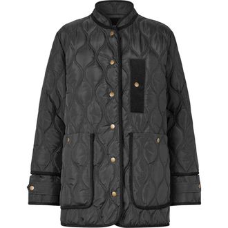 Masai Long Sleeve Padded High Neck Coat in Black at Nordstrom, Size Xx-Large