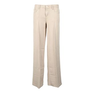 Guess Broeken, Dames, Beige, 3Xs, Lycra Broek voor Vrouwen