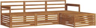 vidaXL Conjunto De Sof&aacute;s De Exterior 4 Uds. Natural Vidaxl