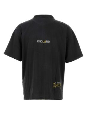 Represent Mens Slate Cotton Blend T-Shirt Washedblack Exterior: Organic Hemp T-shirts And Polos