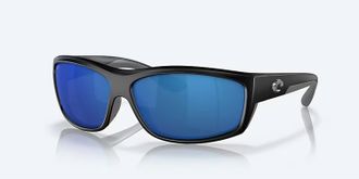 Costa Unisex Saltbreak Polarized Sunglasses In Black Frame Blue Mirror