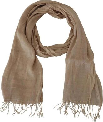 Costume National Linnen Sjaal - Dames - Sjaals - Beige - ONE Size - Linnen - Accessoires