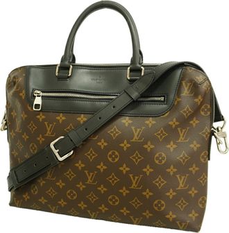 Louis Vuitton Black Brown Briefcase (Pre-Owned)