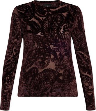 Etro Top With A Velvet Pattern