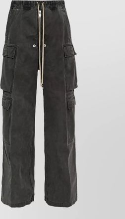 Rick Owens wide leg cargo denim trousers