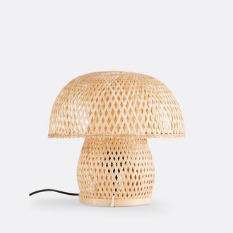 La Redoute Interieurs Tafellamp, paddestoelvorm, bamboe, Blini