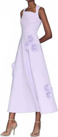 Greta Constantine Parrot Midi Dress In Mauve