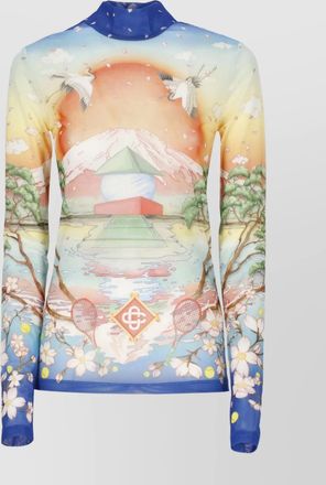 Casablanca high neck long sleeve tennis club knitwear