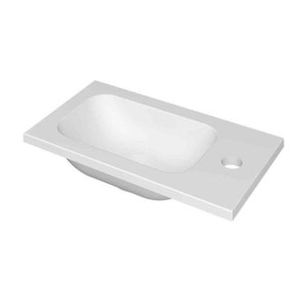 Bernacchini Enter Fontein - 40x22x1.6cm - 1 kraangat - porselein wit mat