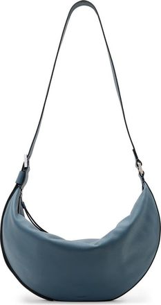 AllSaints Half Moon Leather Shoulder Bag in Steel Blue at Nordstrom
