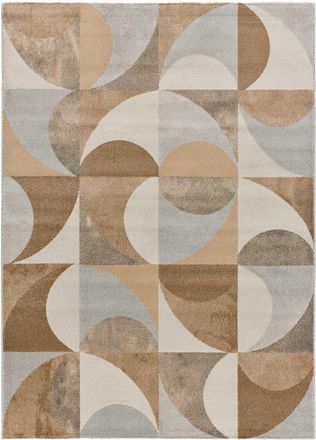 Atticgo Alfombra geométrica beige 160x230 cm