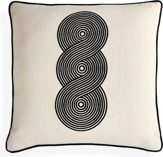 Jonathan Adler uk Kit Pompidou Loops Pillow - Negro/blanco