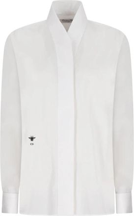 Dior Blouse - Dames - Overhemden - Wit - XS - Katoen - Overhemden