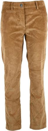 Mason's Rechte broek - Dames - Straight fit broeken - Bruin - L - Katoen - Broeken