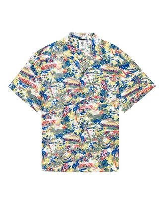 Element Kurzarmhemd ELEMENT Thalweg, Herren, Gr. XS, US-Gr&ouml;ssen, beige (rivers beige), Obermaterial: 23% gek&auml;mmte Walkfrottier, 61% Walkfrottier, 16% Leinen;,