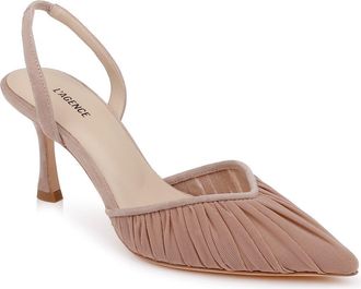 L'agence Bowery Pointed Toe Slingback Pump in Cappuccino Mesh at Nordstrom, Size 9.5