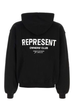 Represent Mens Black Cotton Sweatshirt Exterior: Felpe Sweater