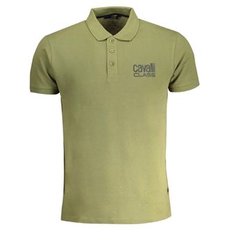 Cavalli Bold Logo Groene Polo Shirt