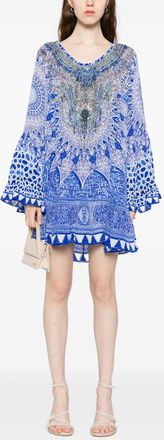 Camilla Abito con ruches - Blu