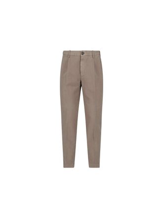 Incotex Tailored Straight Leg Trousers With Buttoned Welt Pockets
