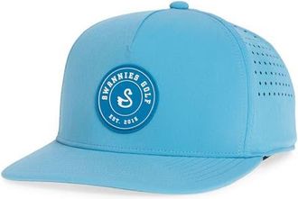 Swannies Wade Perforated Snapback Baseball Cap in Ocean at Nordstrom