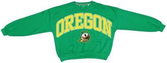 Pressbox Womens Pressbox Green Oregon Ducks Oversized Janice Waist-Length Sweatshirt at Nordstrom, Size Medium