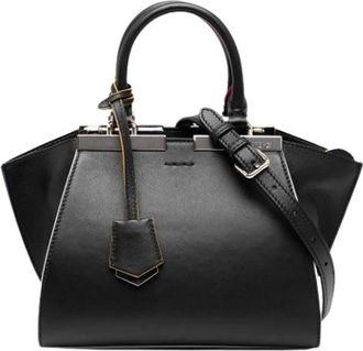 Fendi Pre-owned Handbags, female, Black, Size: ONE SIZE Pre-owned Vintage Leather Handbag
