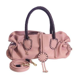 Carlos Falchi Mini Satchel Leather Bag in Dusty Rose at Nordstrom