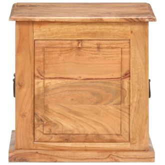 Berkfield Home Beautiful Chest 40x40x40 cm Solid Acacia Wood in Brown | Size: 40 x 40 x 40 cm