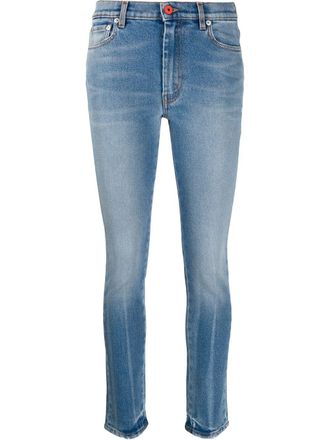 Heron Preston rinsed skinny jeans - women - Cotton/Spandex/Elastane/Polyester/Polyester/Cotton - 26 - Blue