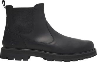 Timberland Zwarte Biker Leren Laarzen - Heren - Chelseaboots - Zwart - 43 1/2 EU - Leer - Schoenen