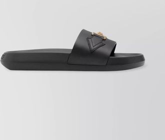 Versace leather slide sandals