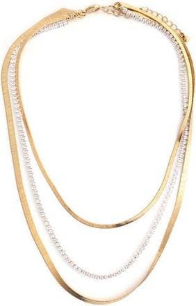 Panacea Two Tone Layered Mix Chain Necklace at Nordstrom Rack